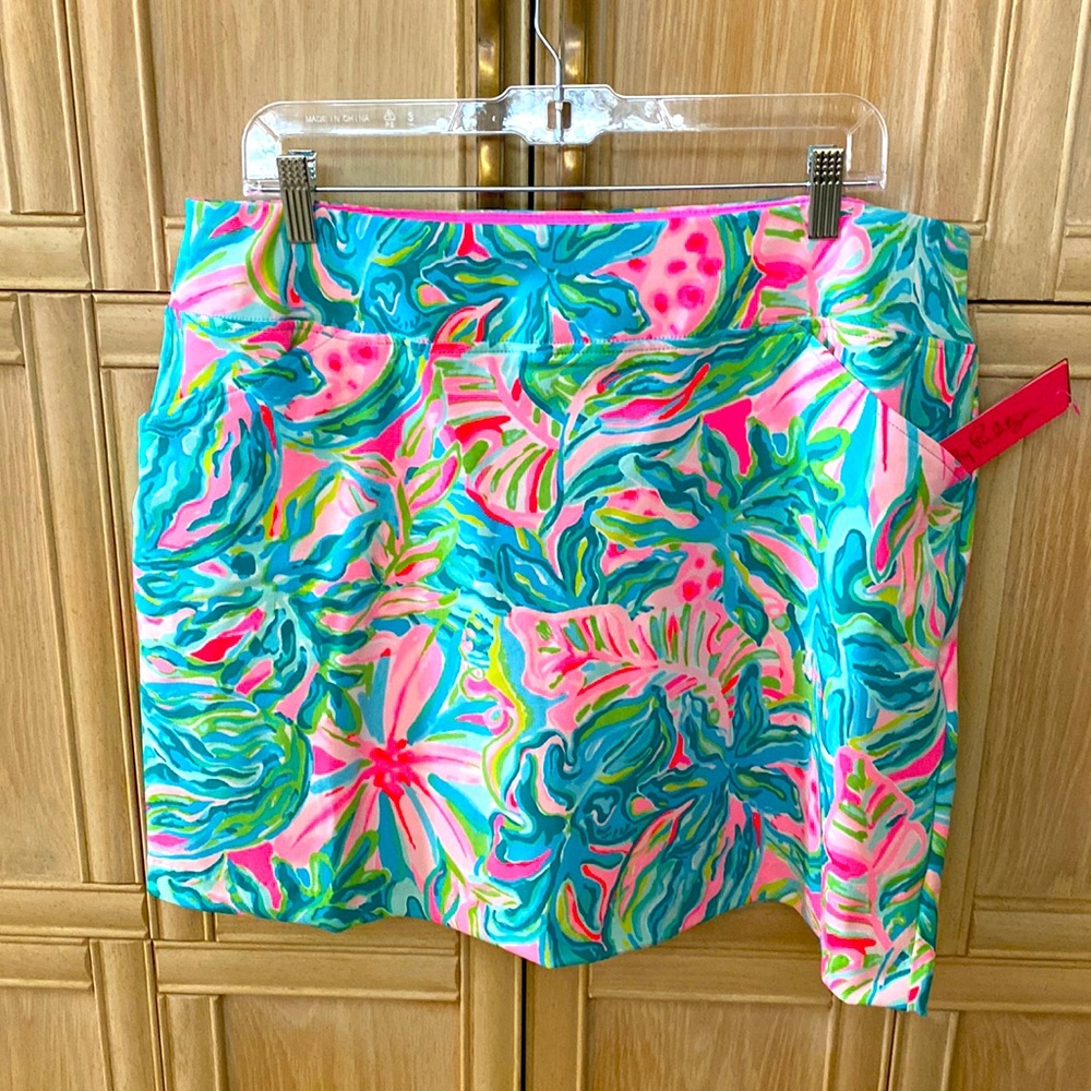 NWT Lilly Pulitzer Monika Golf Skort UPF 50+ Size 16–One in a Melon pattern